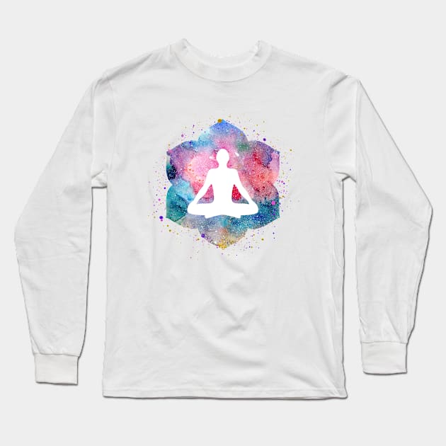 Meditation Long Sleeve T-Shirt by MarinaDemidova